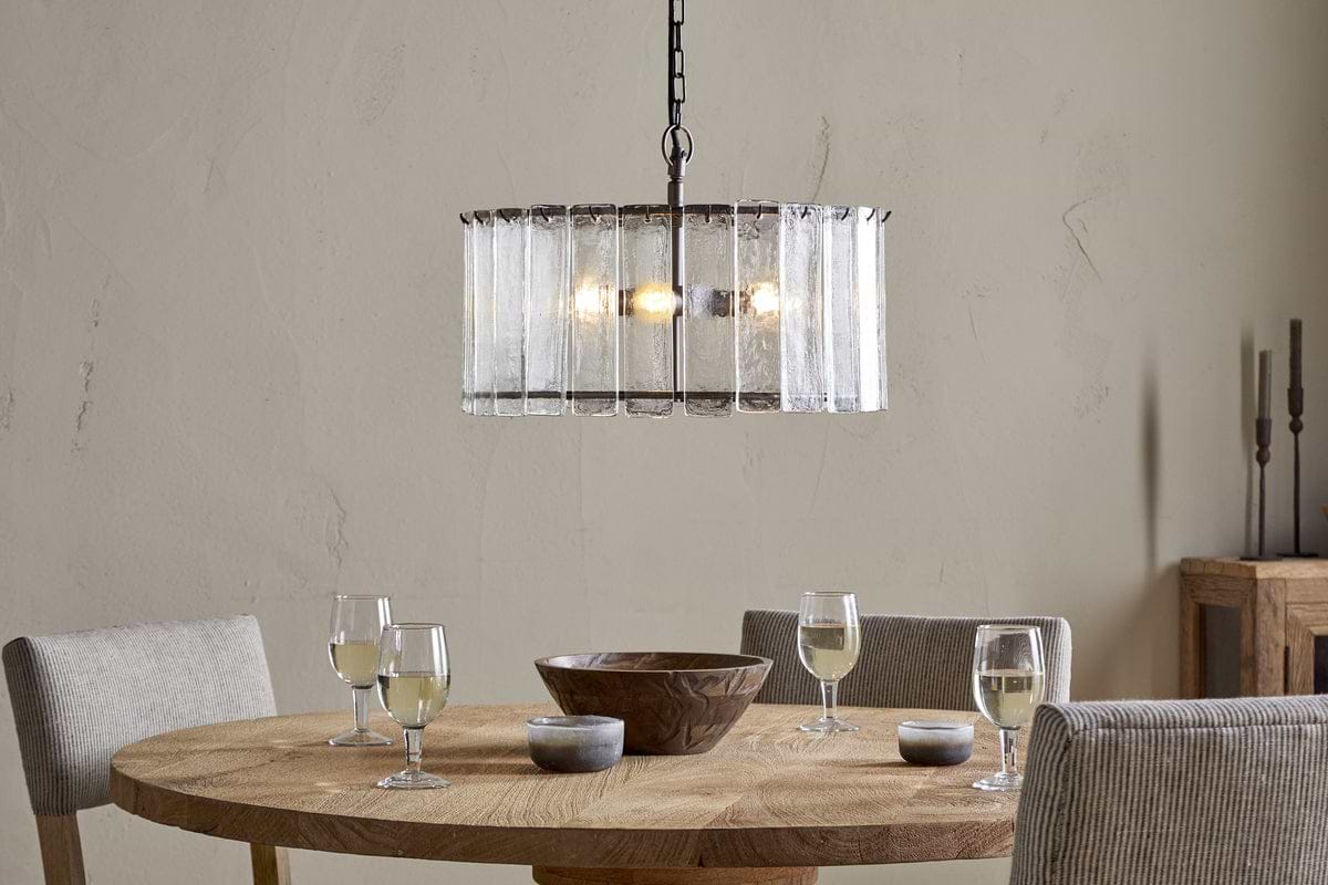 Nauka Statement Pendant - Aged Bronze & Clear-LIGHTS-Nkuku