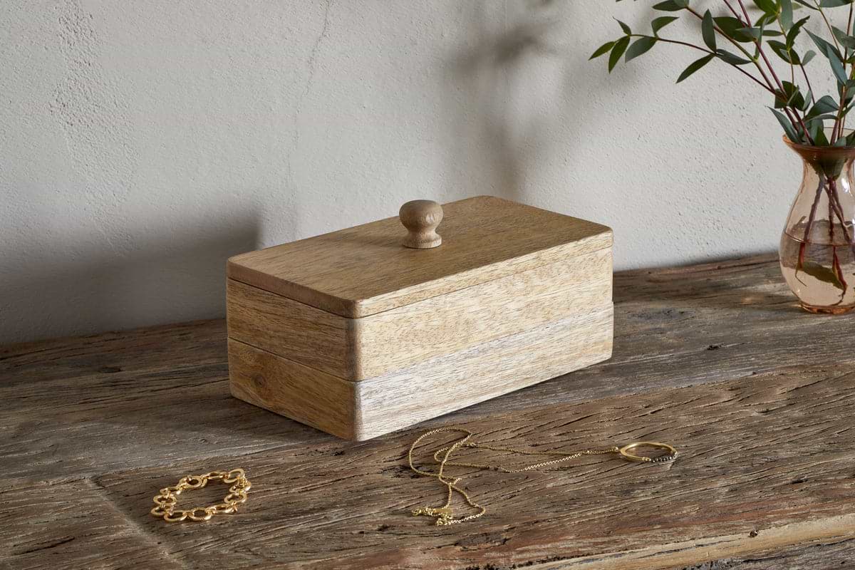 Chanya Mango Wood Jewellery Box - Natural-GIFTING-Nkuku