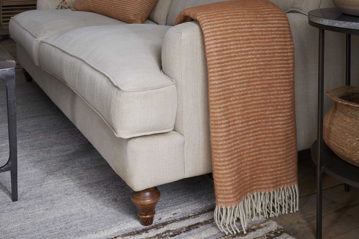 Ilaa Wool Throw - Sand-TEXTILES-Nkuku