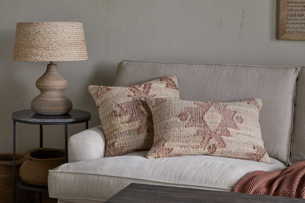 Nila Gul Cushion Cover - Rust-TEXTILES-Nkuku