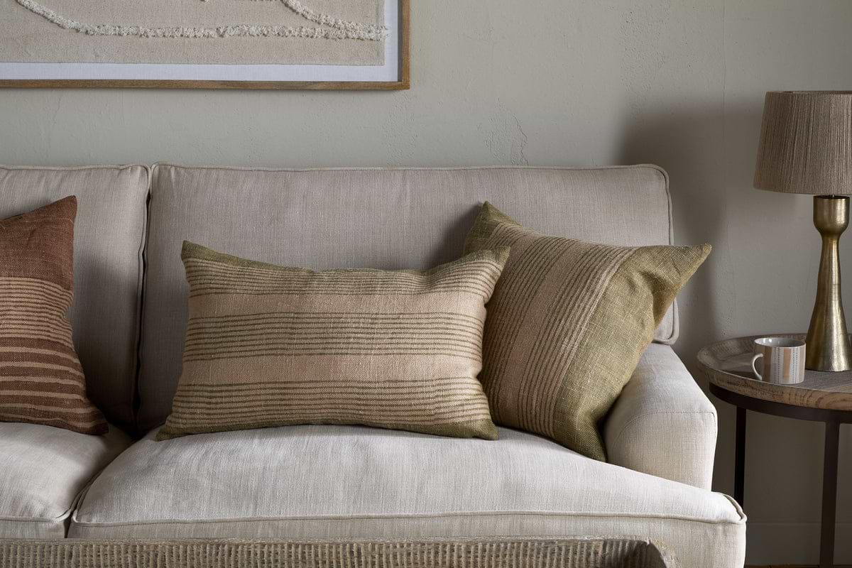 Eesha Jute Cushion Cover - Sage Green-TEXTILES-Nkuku