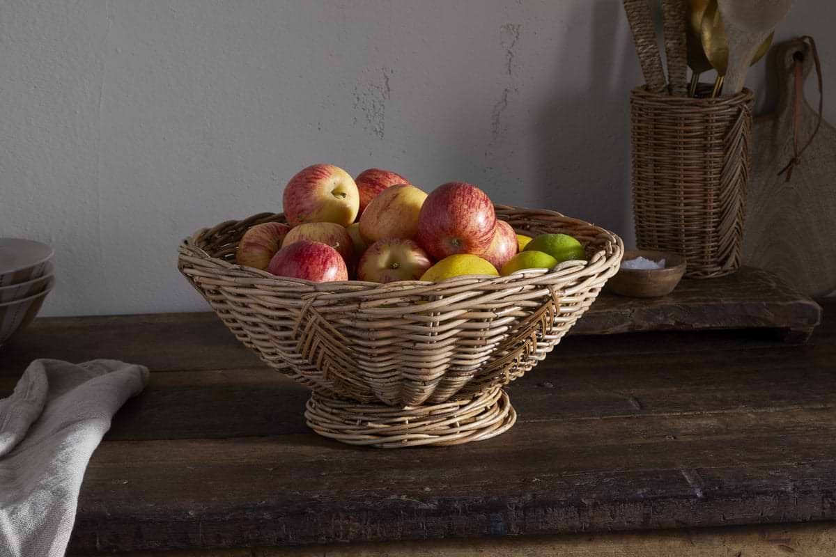 Bersama Rattan Fruit Bowl - Natural-SERVEWARE-Nkuku