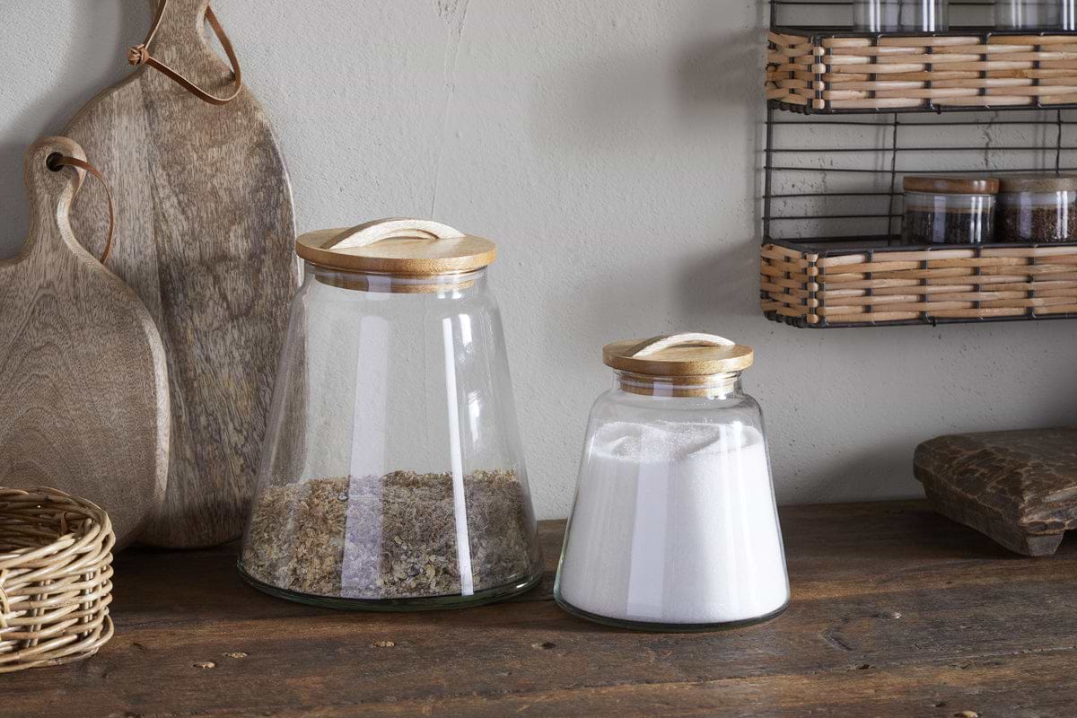 Chaaval Storage Jar - Clear-KITCHEN STORAGE & UTILITY-Nkuku