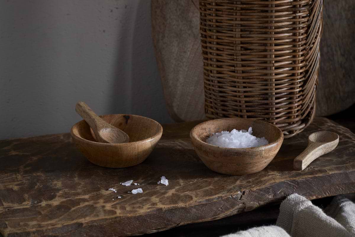 Daruka Salt & Pepper Dipping Bowls with Spoons - Natural-SERVEWARE-Nkuku