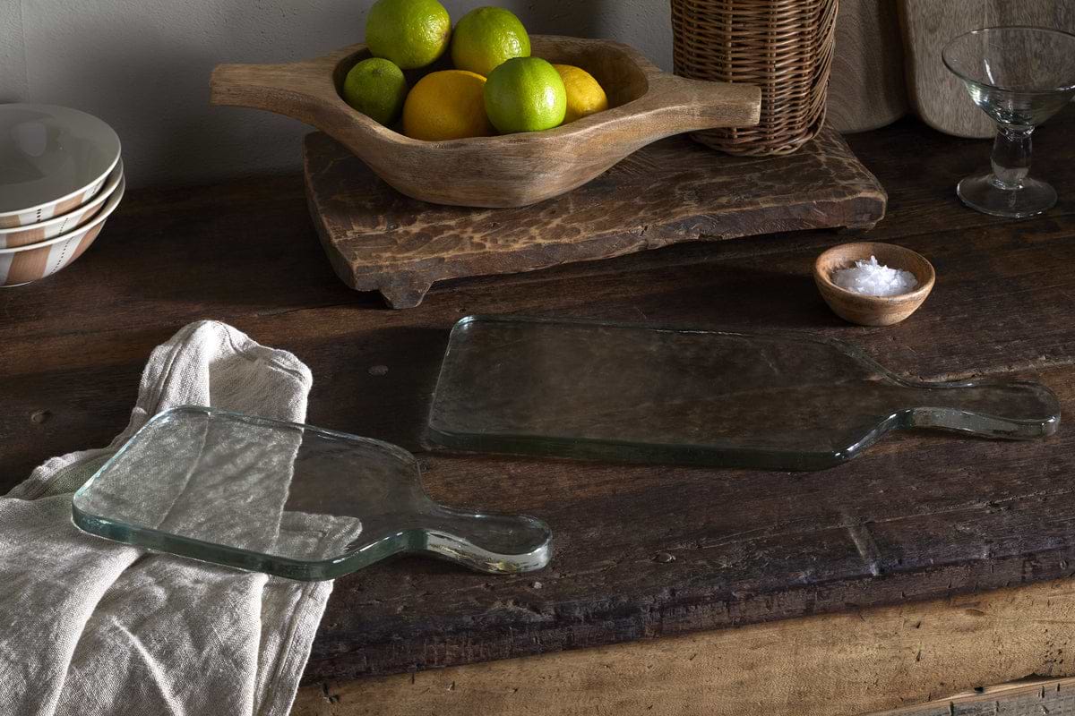 Komal Serving Platter - Clear-SERVEWARE-Nkuku