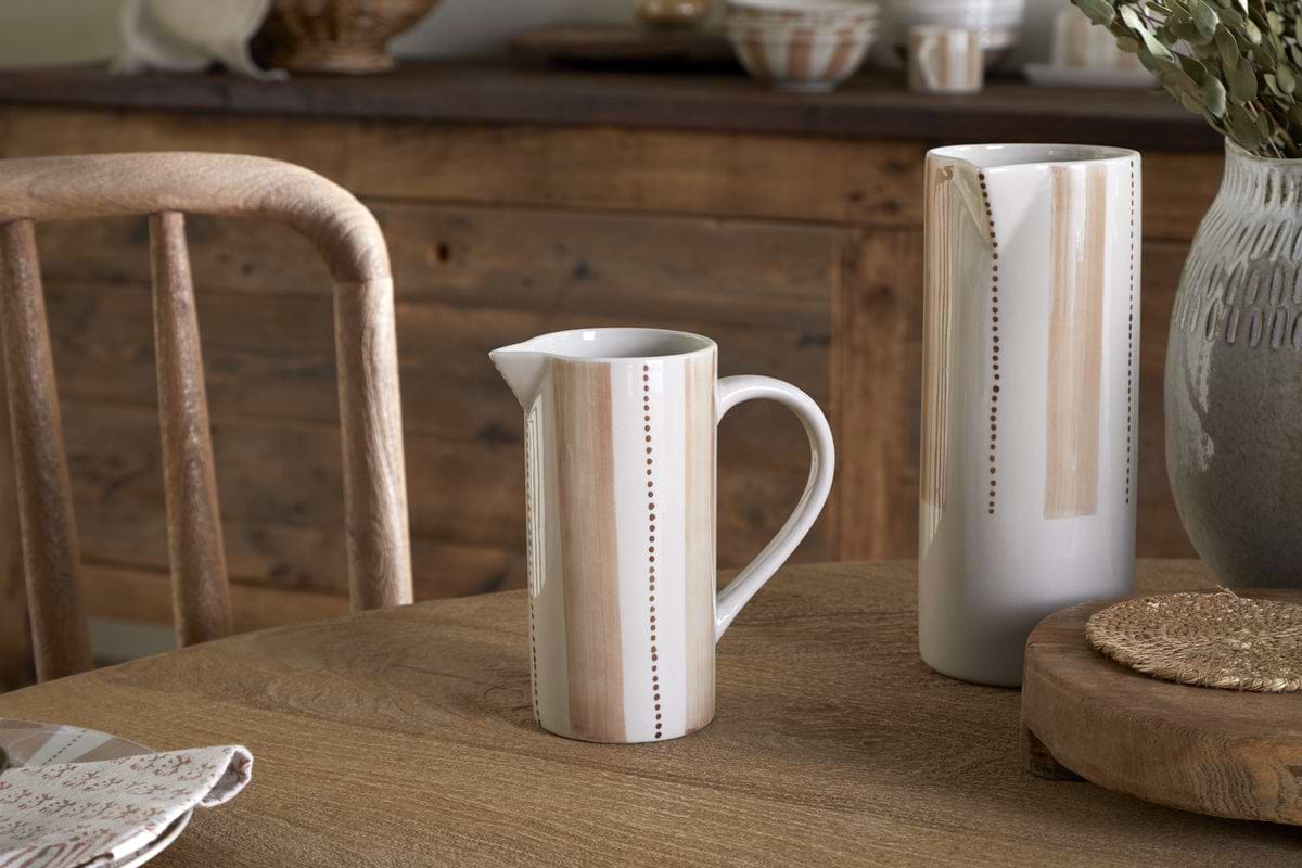Patthar Jug - Cream & Clay - Small-SERVEWARE-Nkuku