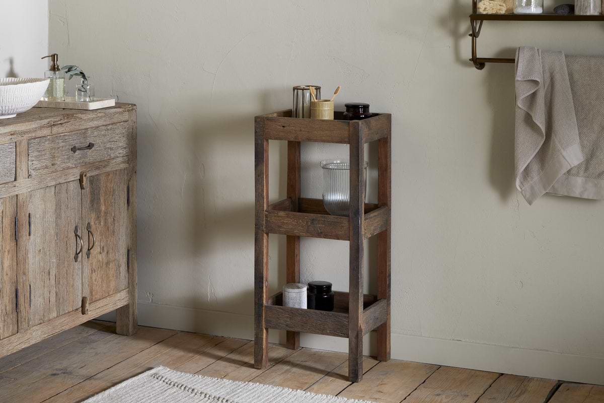 Akara Reclaimed Wood Storage Caddy - Natural-BATHROOM-Nkuku