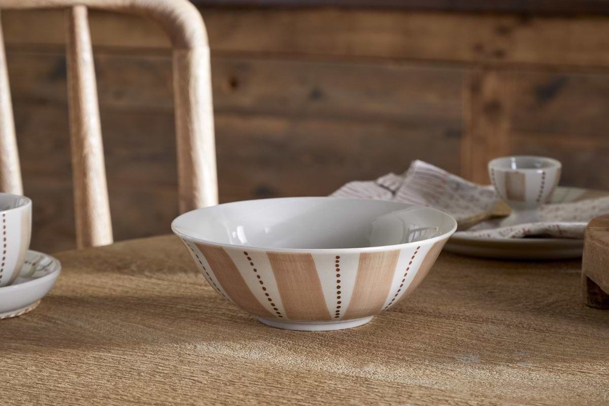 Patthar Cereal Bowl - Cream & Clay-TABLEWARE-Nkuku