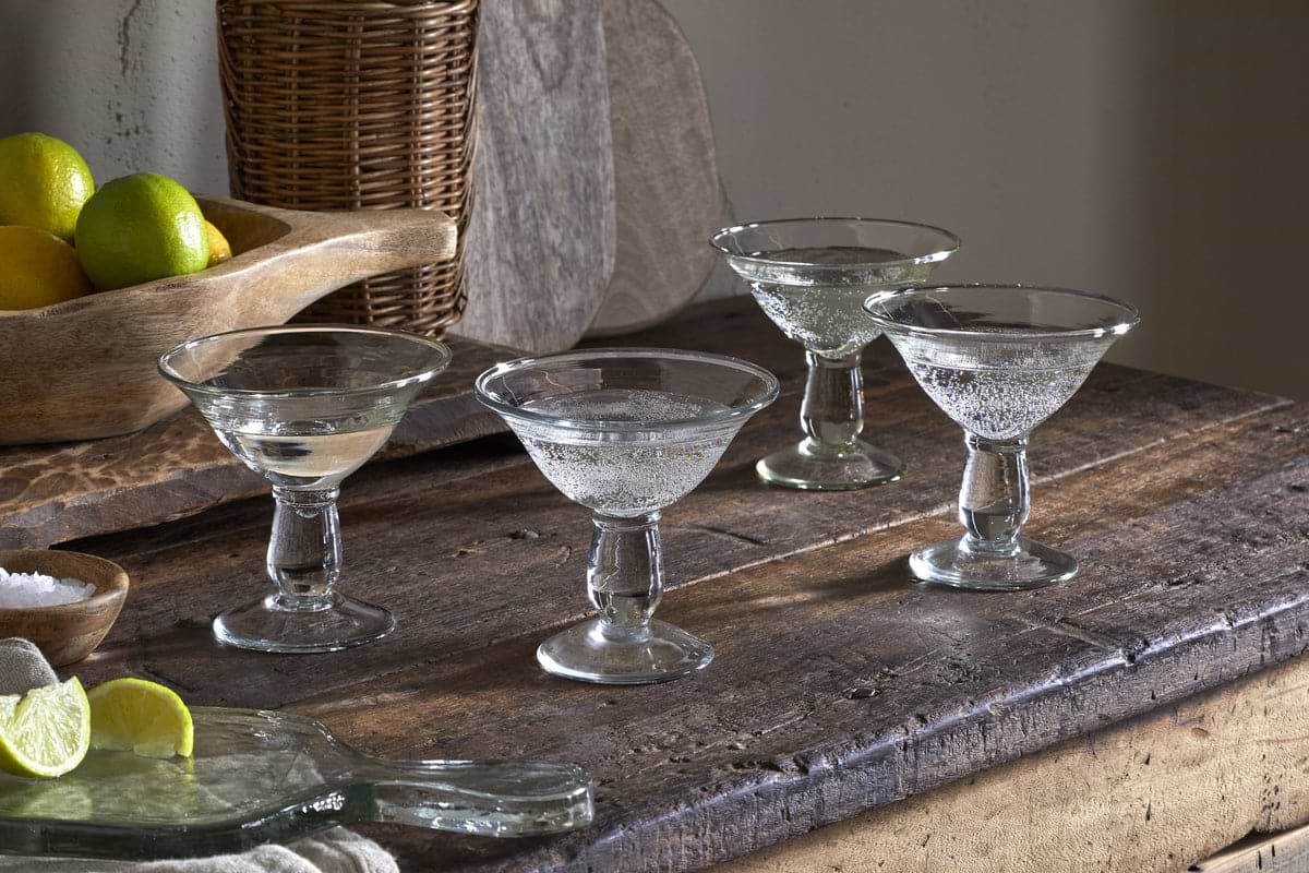 Sooraj Champagne Coupe - Clear - (Set of 4)-GLASSWARE-Nkuku