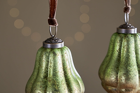 Jasaan Baubles - Green Smoke - (Set of 3)-CHRISTMAS DECORATIONS-Nkuku
