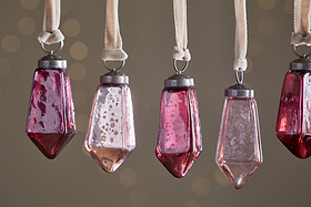 Ratnam Baubles - Mixed Merlot - (Set of 8)-CHRISTMAS DECORATIONS-Nkuku