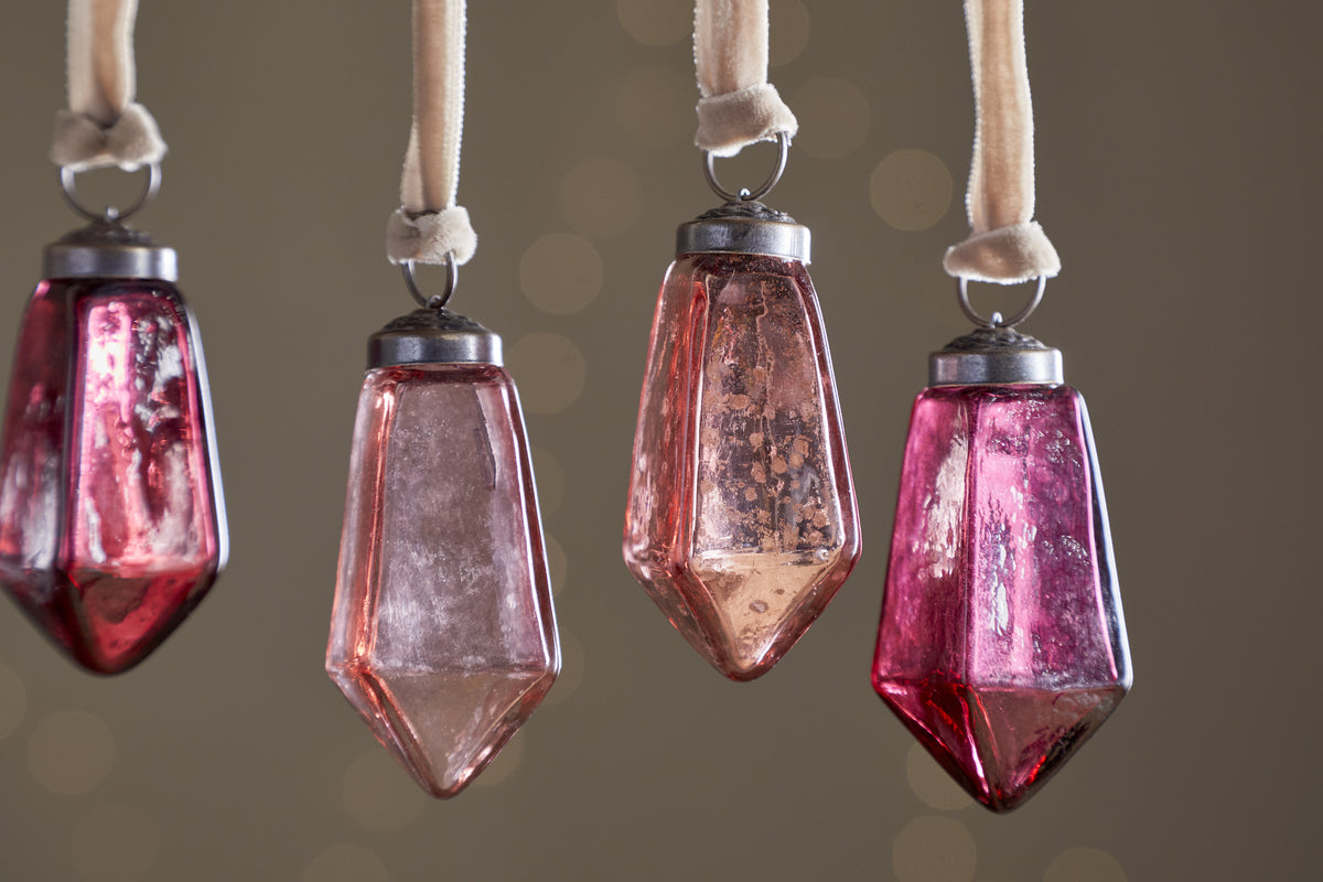 Ratnam Baubles - Mixed Merlot - (Set of 8)-CHRISTMAS DECORATIONS-Nkuku