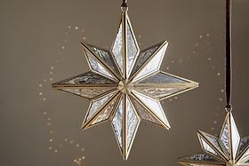 Taara Star Decoration - Antique Brass-CHRISTMAS DECORATIONS-Nkuku