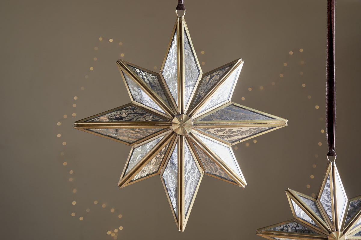 Taara Star Decoration - Antique Brass-CHRISTMAS DECORATIONS-Nkuku