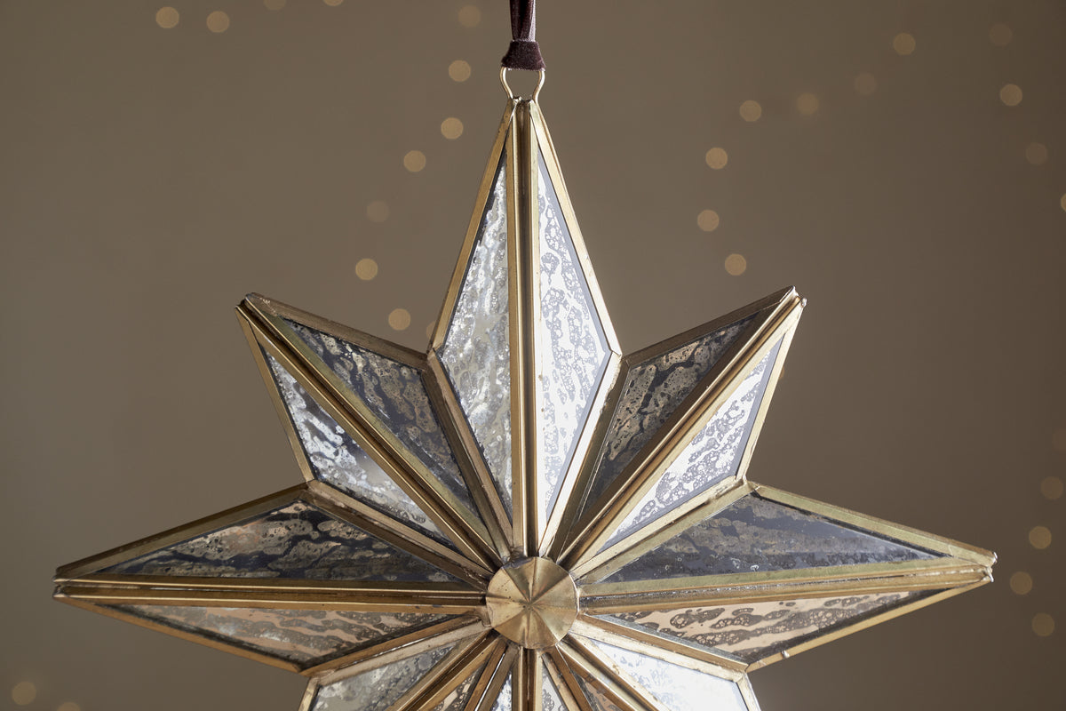 Taara Star Decoration - Antique Brass-CHRISTMAS DECORATIONS-Nkuku