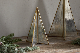 Gacha Standing Tree - Antique Brass-CHRISTMAS DECORATIONS-Nkuku