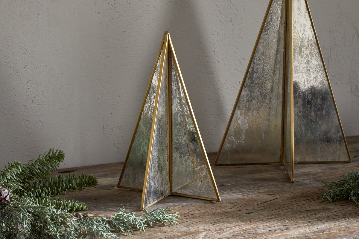 Gacha Standing Tree - Antique Brass-CHRISTMAS DECORATIONS-Nkuku