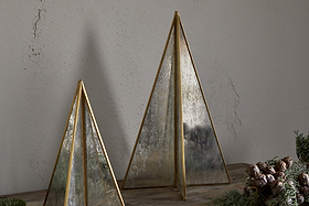 Gacha Standing Tree - Antique Brass-CHRISTMAS DECORATIONS-Nkuku