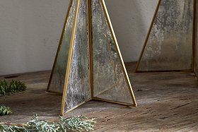 Gacha Standing Tree - Antique Brass-CHRISTMAS DECORATIONS-Nkuku