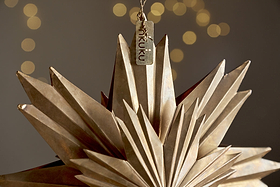 Amata Hanging Star - Antique Brass-CHRISTMAS DECORATIONS-Nkuku