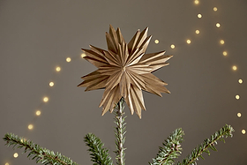 Amata Tree Topper - Antique Brass-CHRISTMAS DECORATIONS-Nkuku