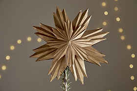 Amata Tree Topper - Antique Brass-CHRISTMAS DECORATIONS-Nkuku