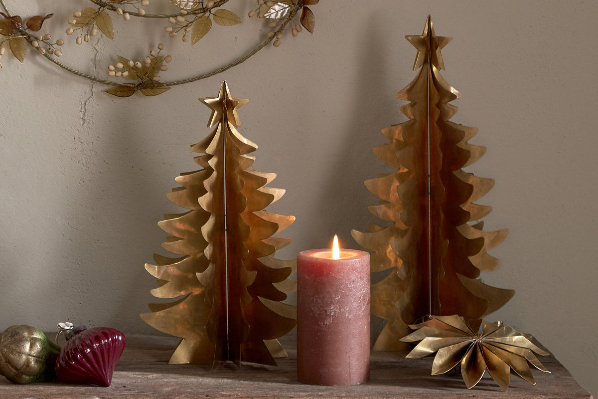 Katiri Tree - Aged Brass-CHRISTMAS DECORATIONS-Nkuku
