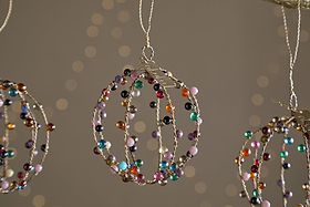 Jajan Baubles - Mixed Colour - (Set of 3)-CHRISTMAS DECORATIONS-Nkuku