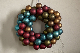 Mini Oko Bauble Wreath - Mixed Matt-CHRISTMAS DECORATIONS-Nkuku
