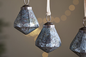 Vikula Baubles - Sea Foam - (Set of 6)-CHRISTMAS DECORATIONS-Nkuku