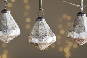 Tuala Baubles - Silver Rust - (Set of 4)-CHRISTMAS DECORATIONS-Nkuku
