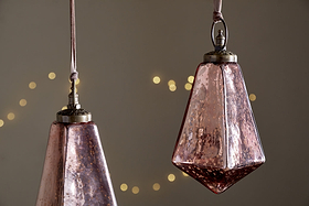 Ratnam Giant Bauble - Antique Pink-CHRISTMAS DECORATIONS-Nkuku