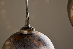Mavu Giant Bauble - Rustic Bronze & Petrol-CHRISTMAS DECORATIONS-Nkuku