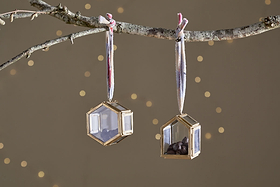 Tiny Kiko Box Decorations - Antique Brass - (Set of 2)-CHRISTMAS DECORATIONS-Nkuku