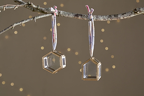 Tiny Kiko Box Decorations - Antique Brass - (Set of 2)-CHRISTMAS DECORATIONS-Nkuku