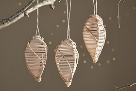 Sempala Wicker Baubles - Natural - (Set of 3)-CHRISTMAS DECORATIONS-Nkuku