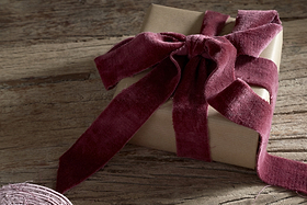 Jirani Velvet Ribbons - Mixed Colour - (Set of 3)-CHRISTMAS DECORATIONS-Nkuku