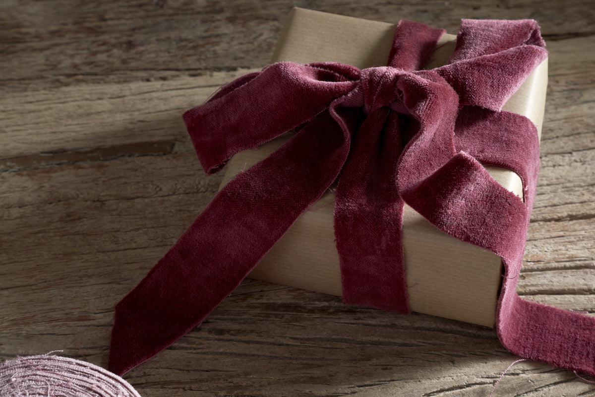 Jirani Velvet Ribbons - Mixed Colour - (Set of 3)-CHRISTMAS DECORATIONS-Nkuku