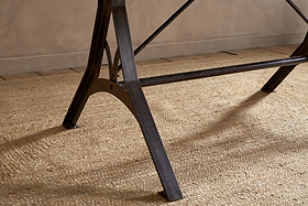 Lopa Iron & Reclaimed Wood Dining Table - Natural