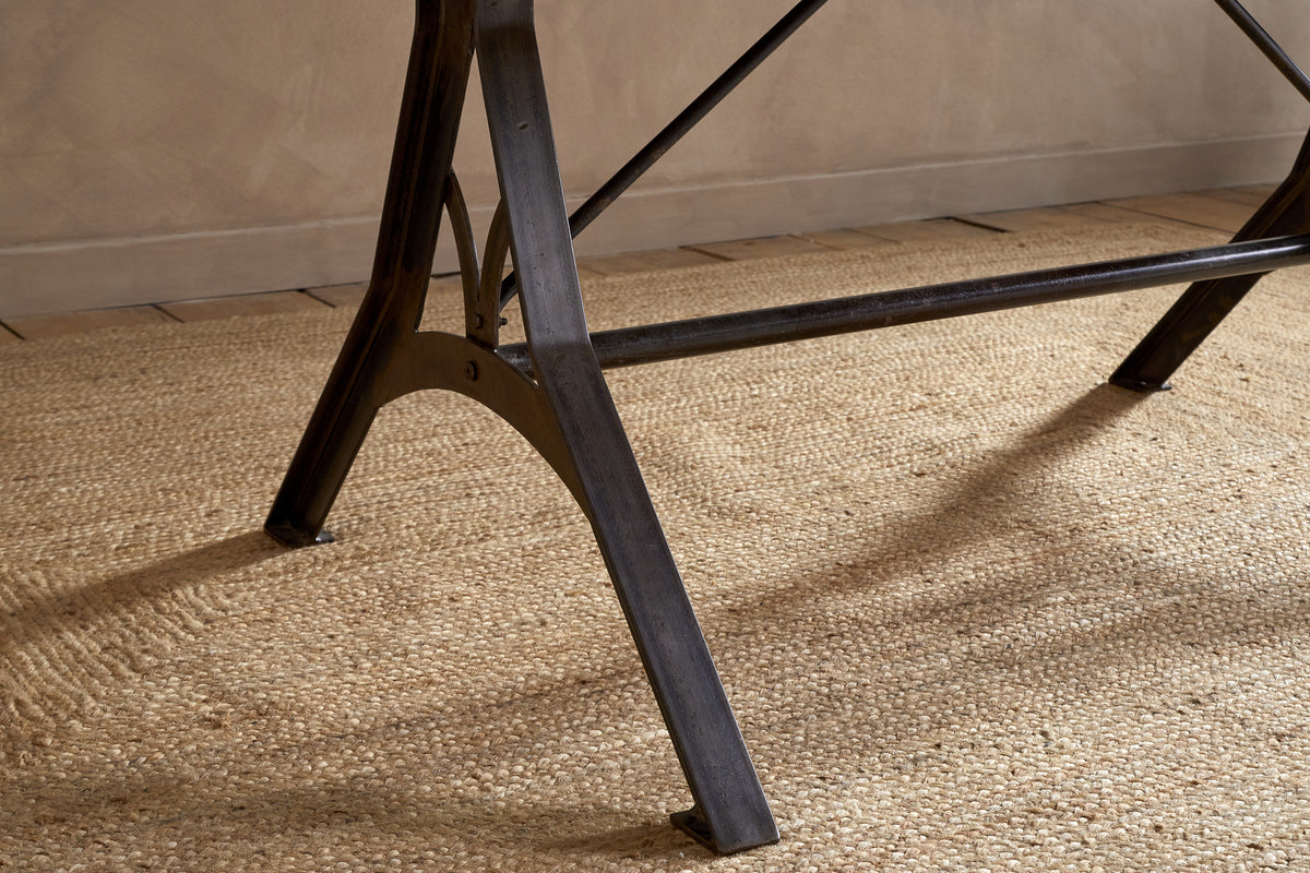Lopa Iron & Reclaimed Wood Dining Table - Natural