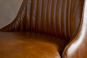Harsha Leather Dining Chair - Aged Tan