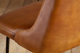 Harsha Leather Counter Chair - Aged Tan