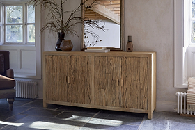 Tamia Reclaimed Wood Cabinet - Natural-STORAGE FURNITURE-Nkuku