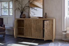 Tamia Reclaimed Wood Cabinet - Natural-STORAGE FURNITURE-Nkuku
