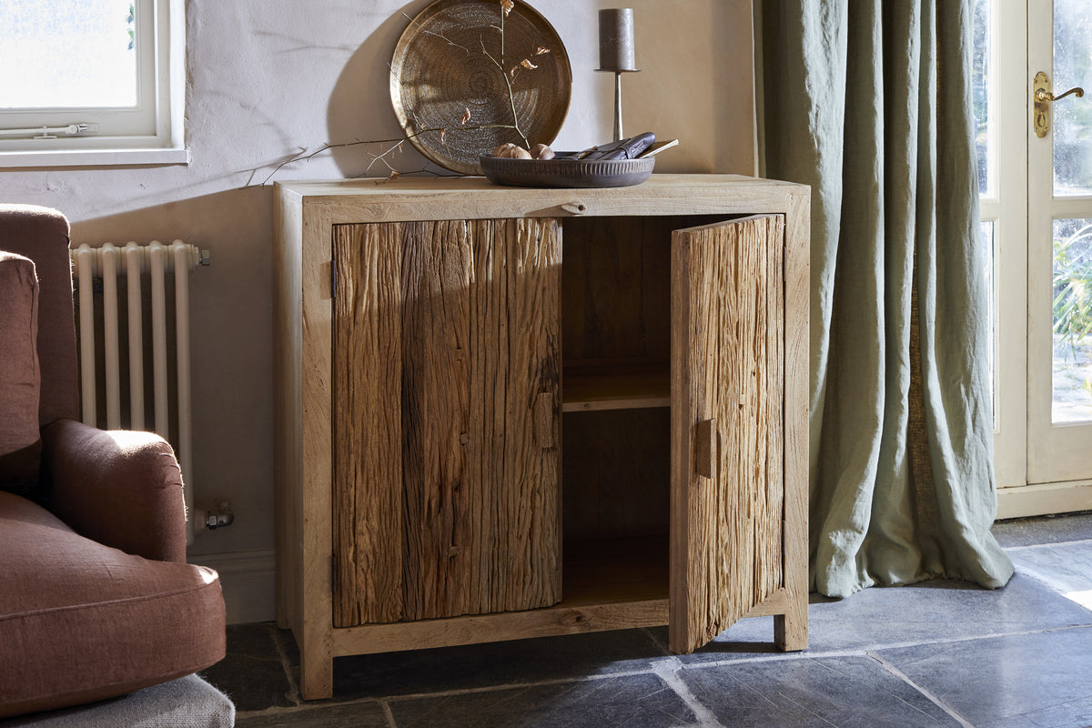 Tamia Reclaimed Wood Cabinet - Natural-STORAGE FURNITURE-Nkuku