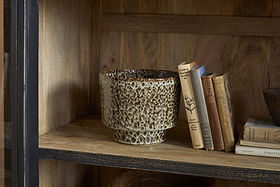 Valin Mango Wood & Glass Cabinet - Natural-STORAGE FURNITURE-Nkuku