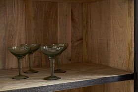 Valin Mango Wood & Glass Cabinet - Natural-STORAGE FURNITURE-Nkuku