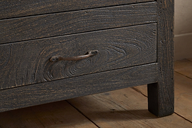 Valin Mango Wood & Glass Cabinet - Natural-STORAGE FURNITURE-Nkuku