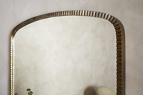 Juhli Arched Mirror - Aged Antique Brass - Large