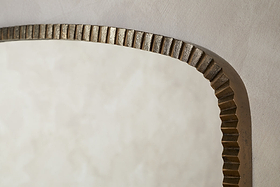 Juhli Arched Mirror - Aged Antique Brass - Large